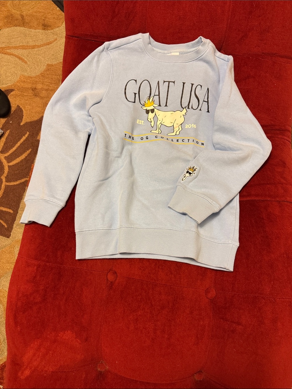 GOAT USA Light Blue Crewneck Sweatshirt